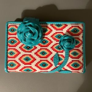 Vera Bradley Frill Collection Wallet Paisley Aztec NEVER USED